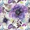 Lila virágos háromrétegű papírszalvéta 33x33 cm 20db-os Purple dream