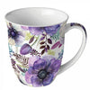 Lila virágos porcelán bögre Purple dream