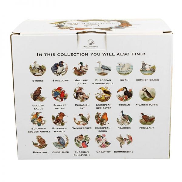 Lunda madaras porcelán bögre – 400 ml – díszdobozos