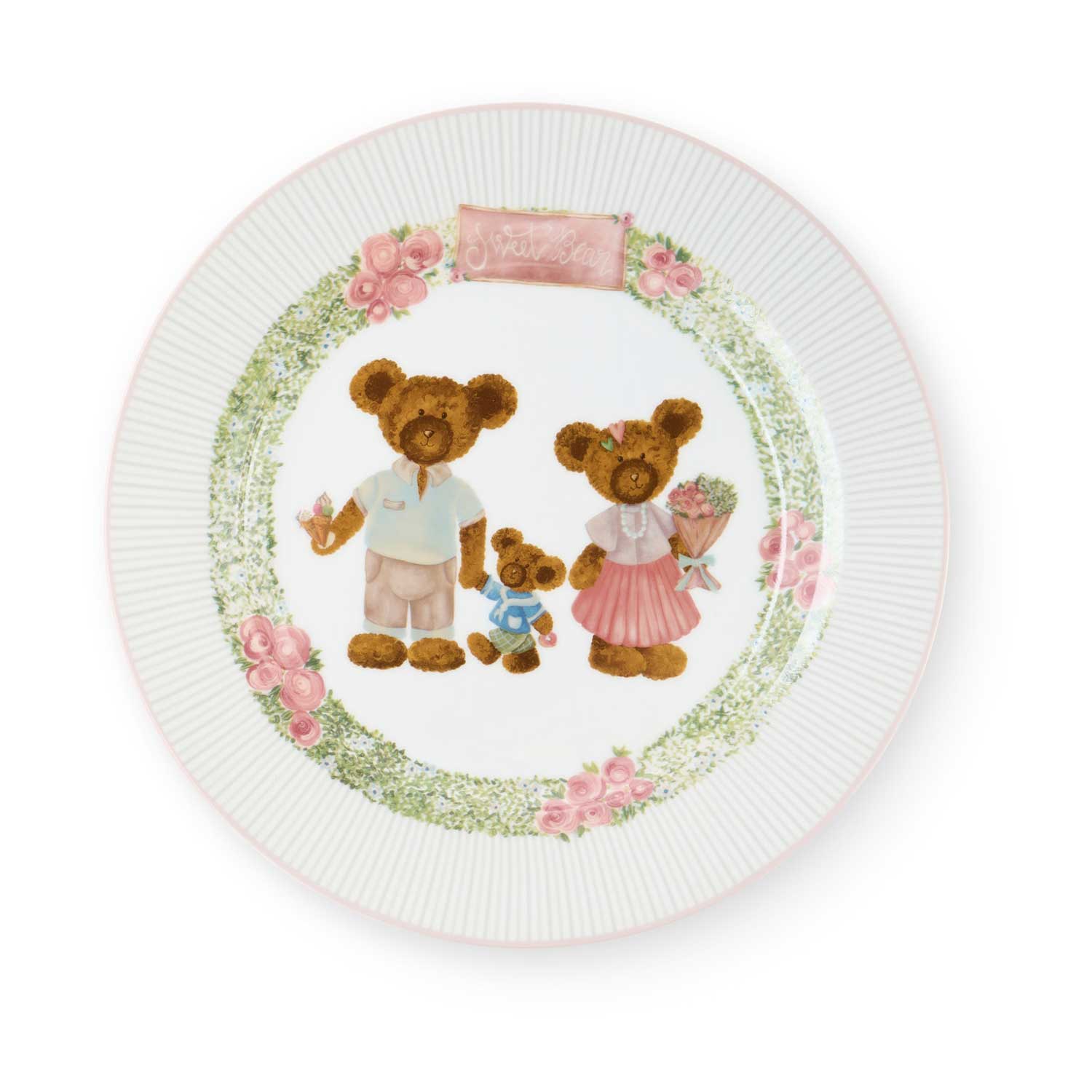 Porcelán lapostányér 26,5 cm macis Sweet Bear
