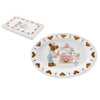 Porcelán kínáló tálca ovális 35x23,5 cm macis Sweet Bear díszdobozban