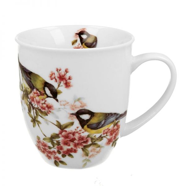 Madaras porcelán bögre - 400 ml - cinege