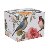 Madaras virágos porcelán öblös bögre díszdobozban - 430 ml