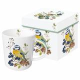 Bögre Madárkás karácsonyi porcelán bögre díszdobozban Oiseau en Nature