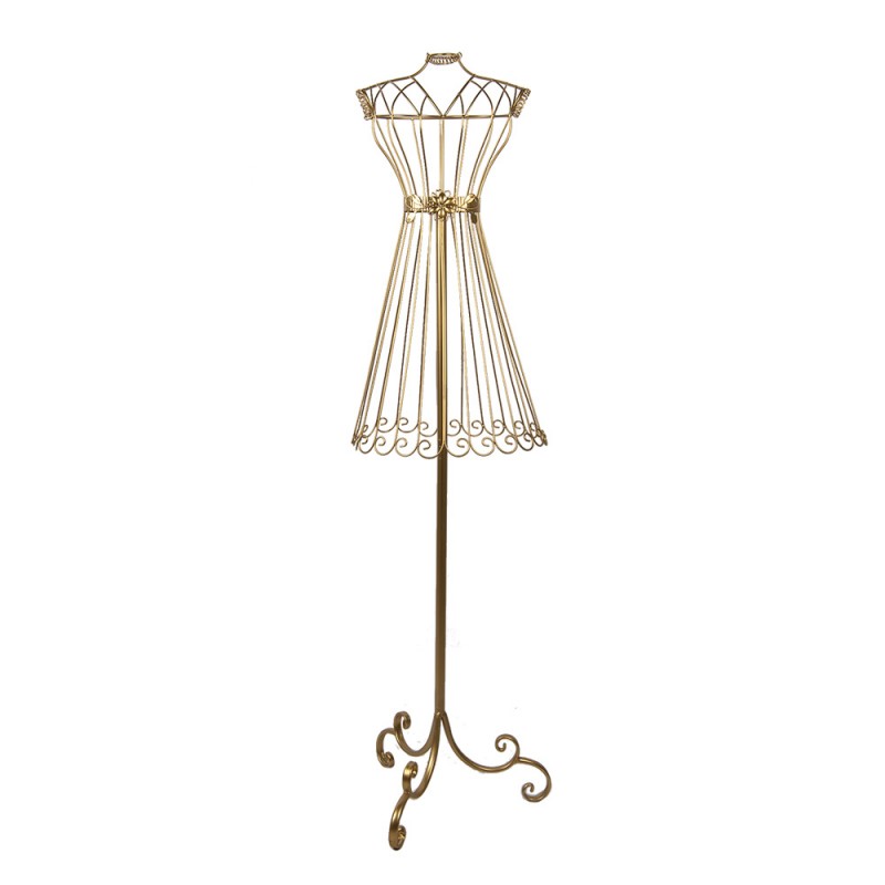 Vintage fém szobainas próbababa arany színű 142 cm