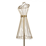 Vintage fém szobainas próbababa arany színű 142 cm