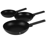 Matt fekete indukciós tapadásmentes 3 részes serpenyő szett Berlinger Haus Matte Black
