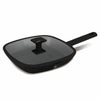Matt fekete indukciós tapadásmentes grill serpenyő fedővel 28 cm Berlinger Haus Matte Black