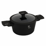 Matt fekete indukciós tapadásmentes lábas fedővel 2,5 L Berlinger Haus Matte Black
