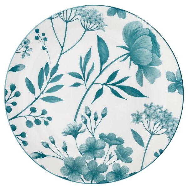 Tognana 18 részes virág mintás porcelán étkészlet Coralie Teal