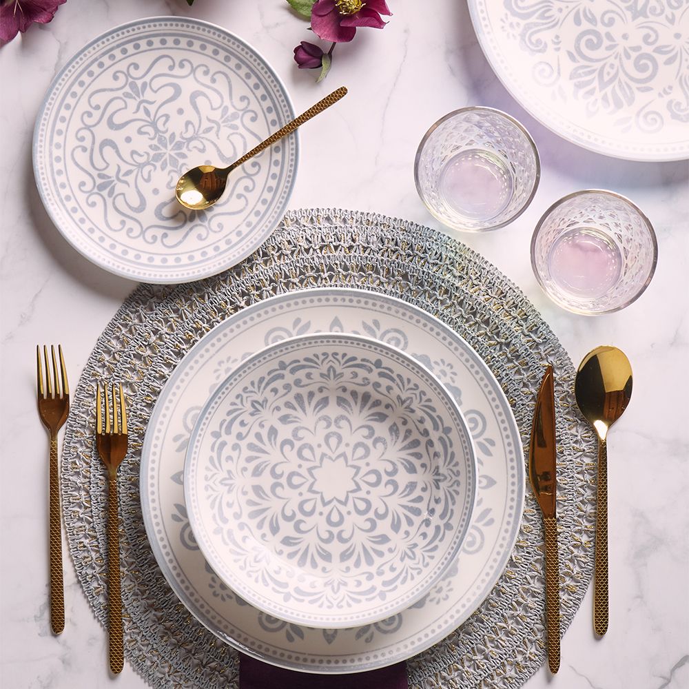 Tognana 18 részes marokkói–mediterrán porcelán étkészlet Arabesque