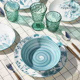 Tognana 18 részes virág mintás porcelán étkészlet Coralie Teal