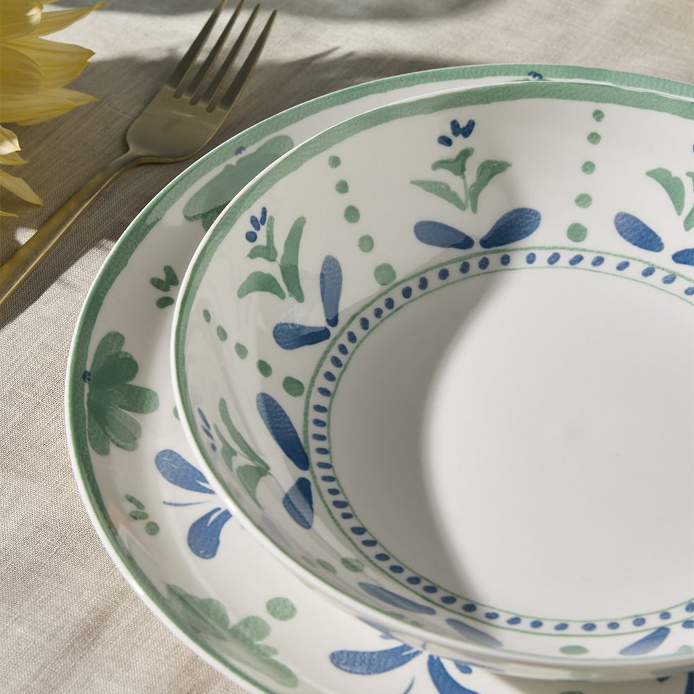 Tognana 18 részes mediterrám porcelán étkészlet Positano