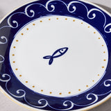 Tognana mediterrán 18 részes porcelán étkészlet szardinia hal mnitás