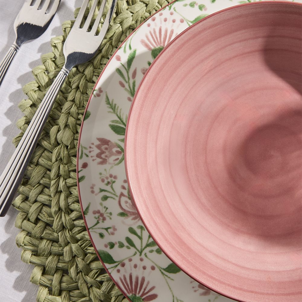 Tognana 18 részes virág mintás színes porcelán étkészlet Lolita