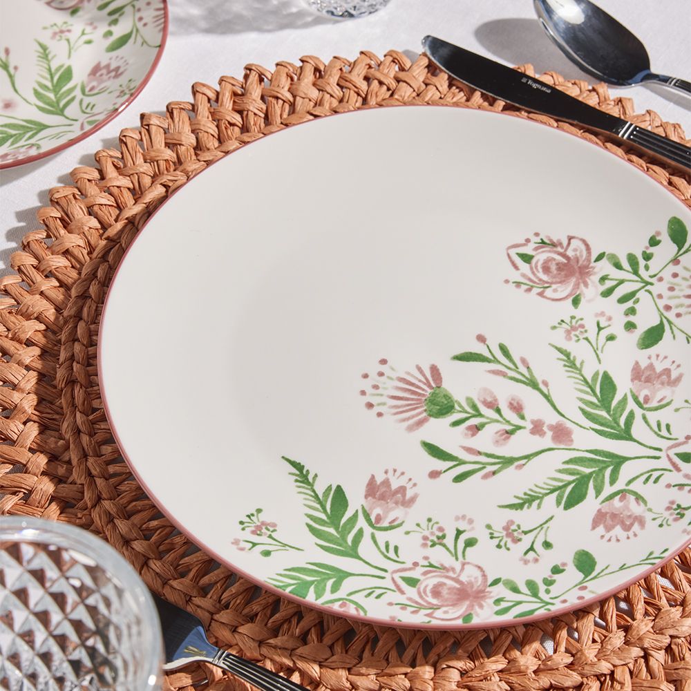 Tognana 18 részes virág mintás színes porcelán étkészlet Lolita