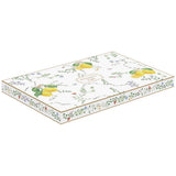 Tálca Mediterrán porcelán citrom mintás kínáló tálca 36x24 cm Fleurs et Citrons