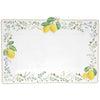 Tálca Mediterrán porcelán citrom mintás kínáló tálca 36x24 cm Fleurs et Citrons