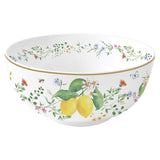 Tálca Mediterrán porcelán citrom mintás tál 15 cm Fleurs et Citrons