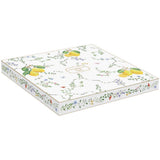 Tortatál Mediterrán porcelán citrom mintás tortatál lapáttal 32 cm Fleurs et Citrons