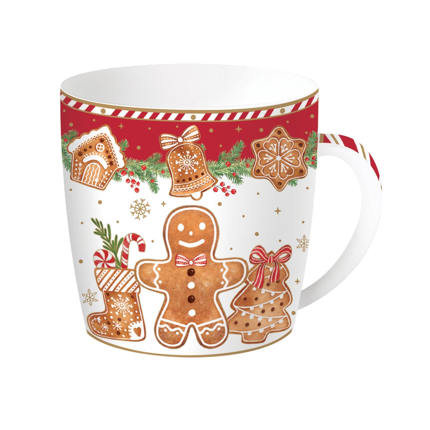 Tányér, étkészlet Mézeskalács karácsonyi Porcelán bögre fém díszdobozban
