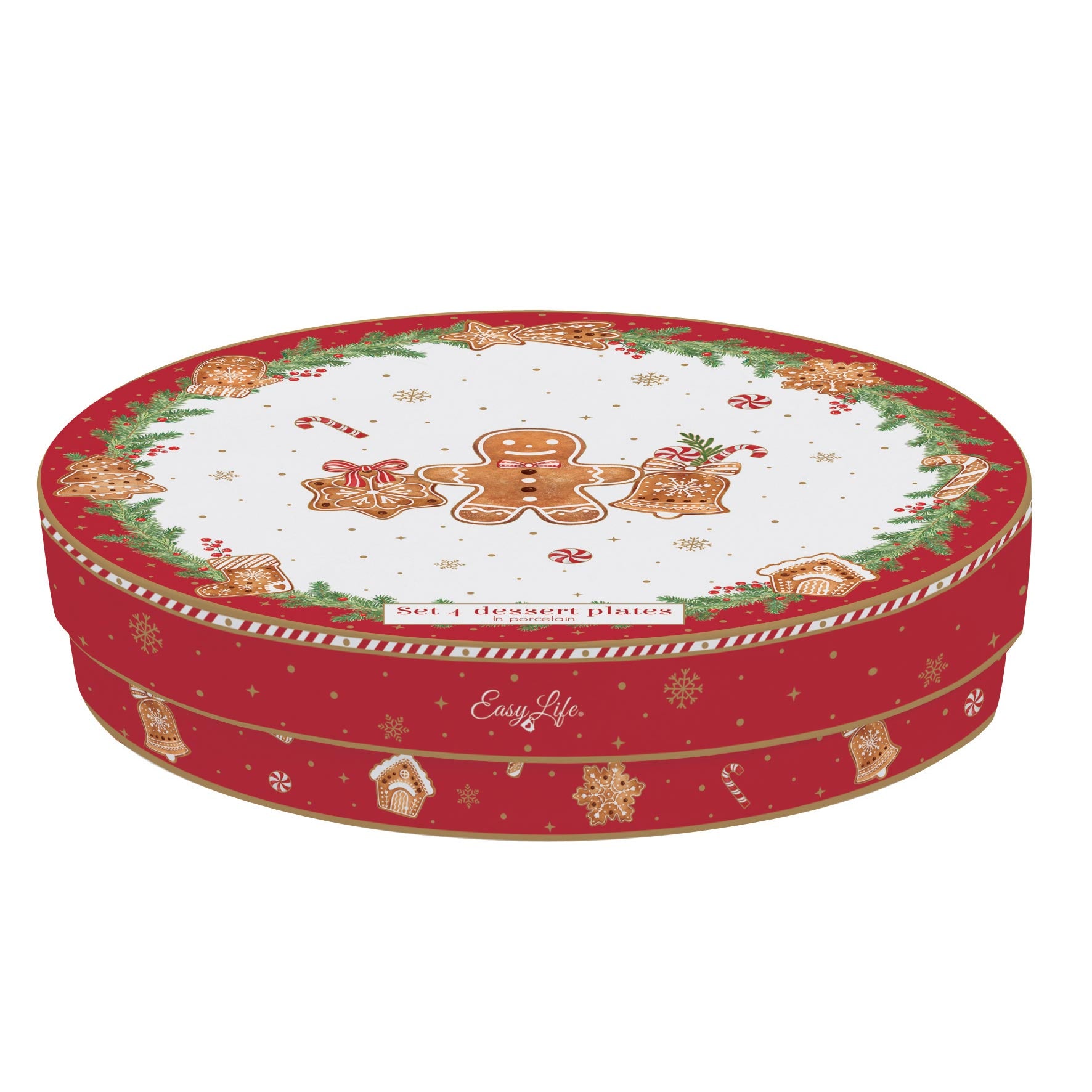 Tányér, étkészlet Mézeskalács Porcelán desszertes tányér szett 4db-os