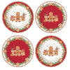 Tányér, étkészlet Mézeskalács Porcelán desszertes tányér szett 4db-os
