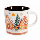 Karácsonyi porcelán bögre - 350 ml - Mézeskalácsos