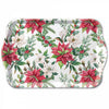 Tálca Mikulásvirágos karácsonyi műanyag kis tálca Christmas florals