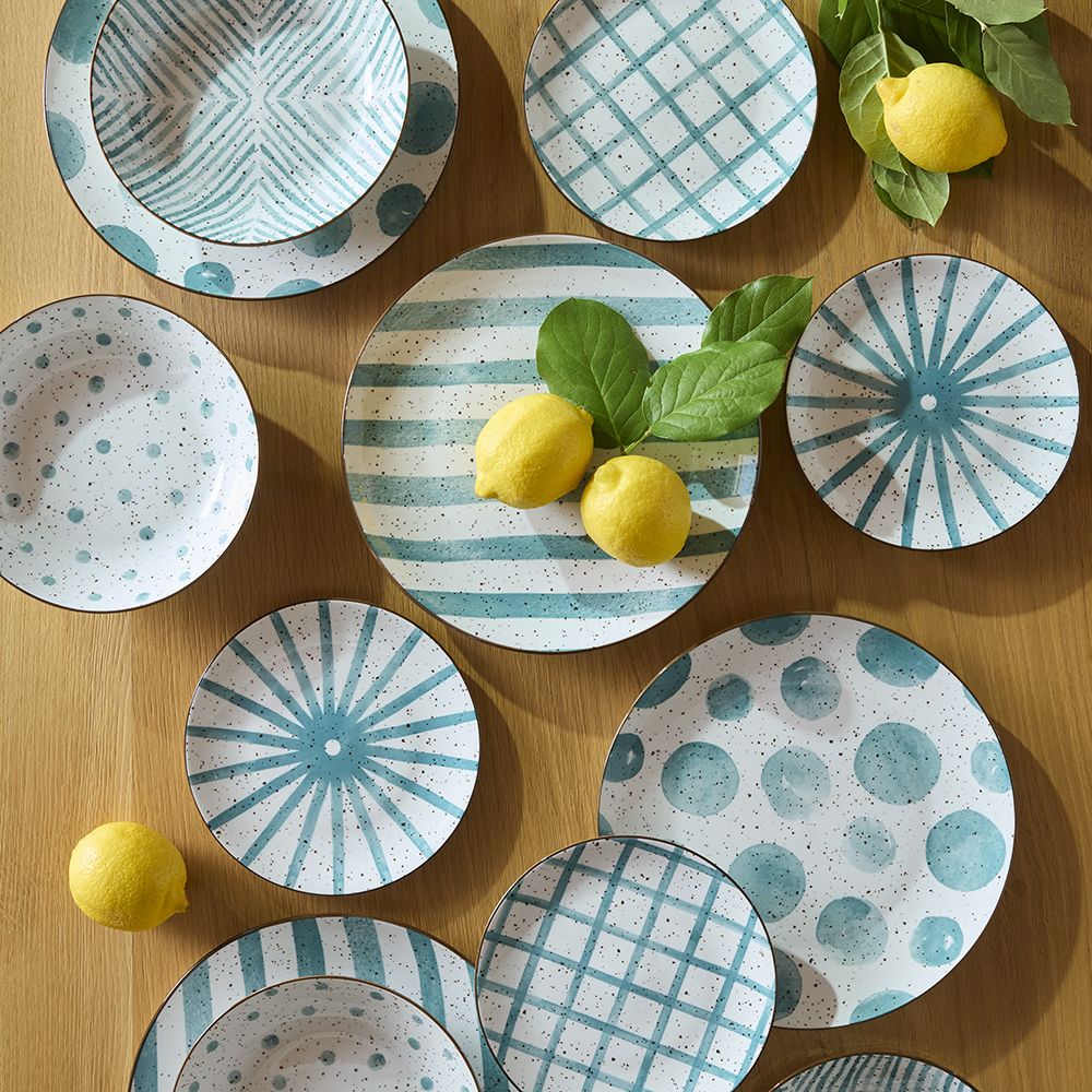 Tognana Zöld 18 részes porcelán étkészlet MOON TEAL MIRAGE