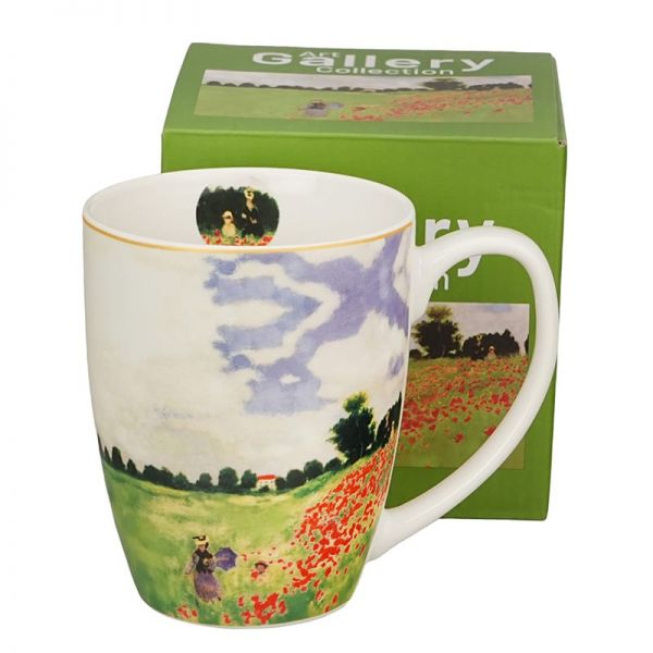 Monet porcelán bögre – 360 ml – Pipacsmező