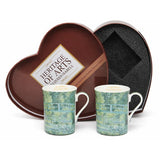 Porcelán bögre szett 300 ml - szív díszdobozos - Monet Híd a tavirózsák felett
