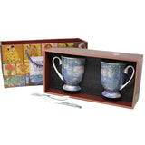 Monet porcelán bögre szett kanállal díszdobozban - 300 ml - Vizililiomok