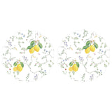 Edényalátét Műanyag tányéralátét 2 db-os citrom mintás Fleurs et Citrons