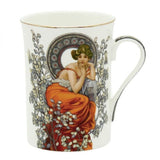 Porcelán Mucha bögre 300 ml Topáz díszdobozban