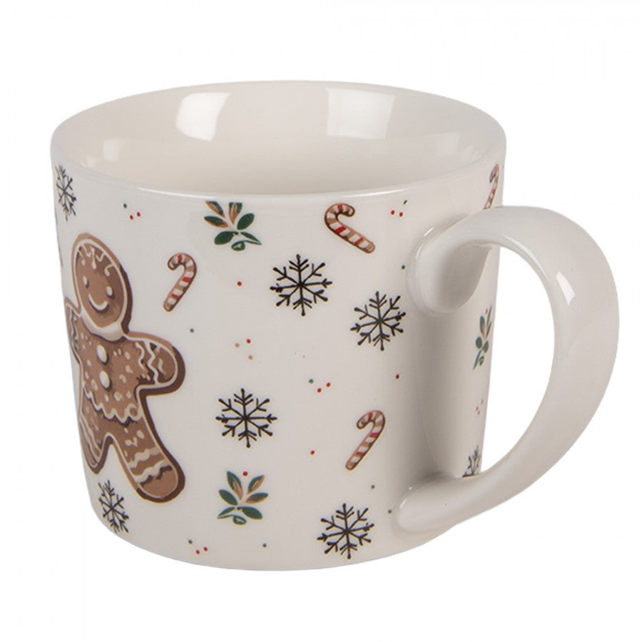 Karácsonyi porcelán bögre 275 ml mézeskalács babás