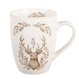 Karácsonyi szarvas mintás porcelán bögre Gentle Wilderness