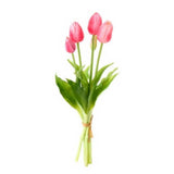 Művirág Tulipán csokor 5 db-os 40 cm pink-fukszia