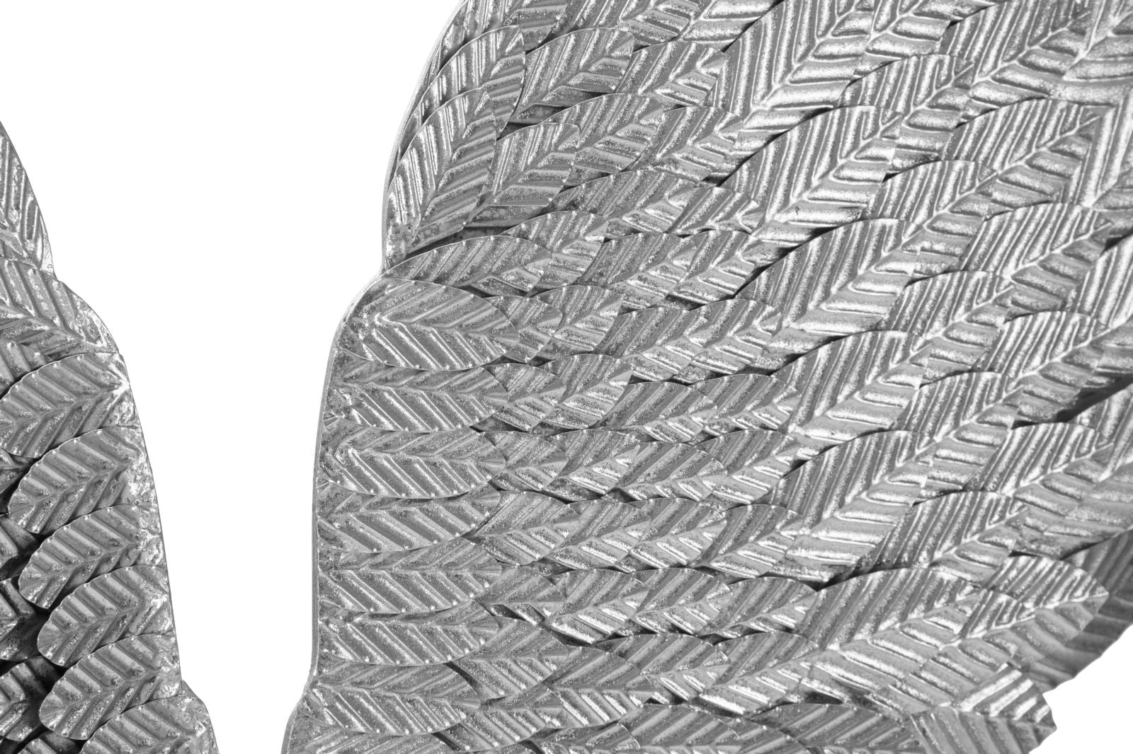 Nagyméretű angyalszárny ezüst színű fali dekoráció 37,5 × 3 × 100 cm