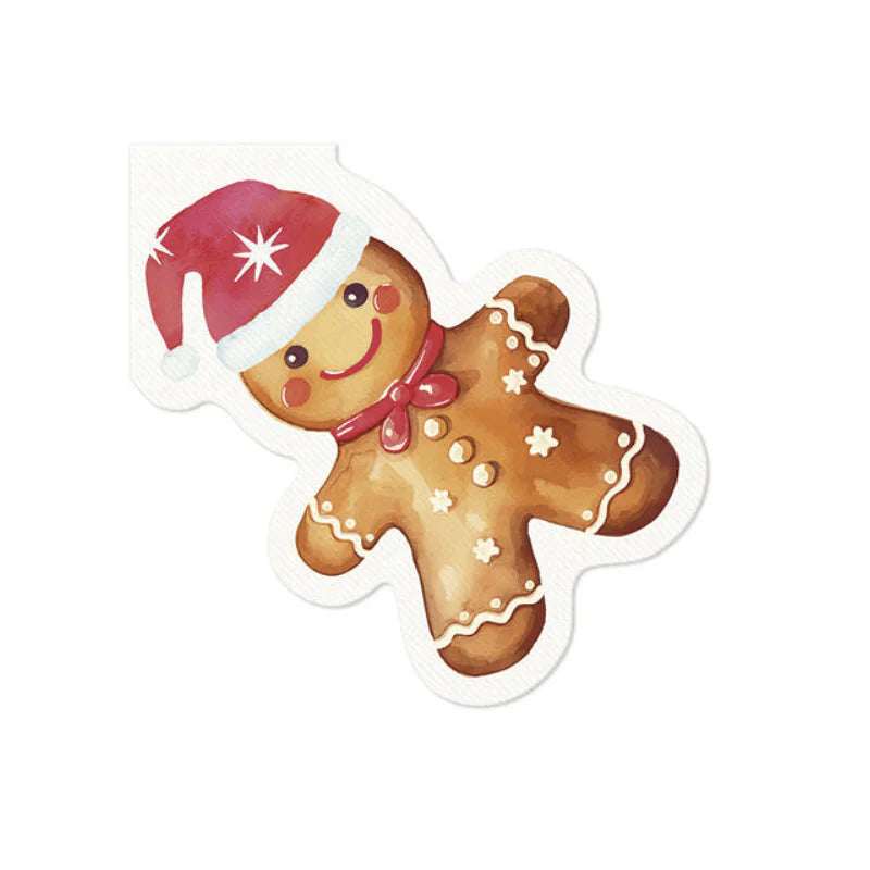 Karácsonyi szalvéta mézeskalács babás Cute Gingerman 32 cm 10 db-os