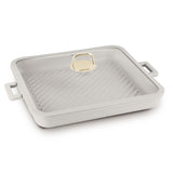 Négyszögletes indukciós grill serpenyő fedővel 34 cm Sahara Collection
