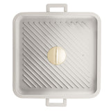 Négyszögletes indukciós grill serpenyő fedővel 34 cm Sahara Collection
