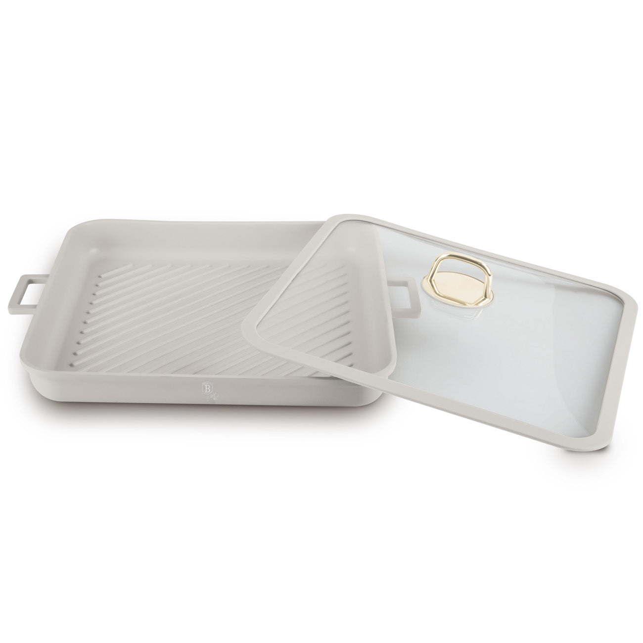 Négyszögletes indukciós grill serpenyő fedővel 34 cm Sahara Collection