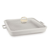 Négyszögletes indukciós grill serpenyő fedővel 34 cm Sahara Collection