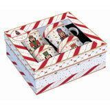 Bögre, csésze Nutcracker Twist karácsonyi porcelán bögre 4 db díszdobozban