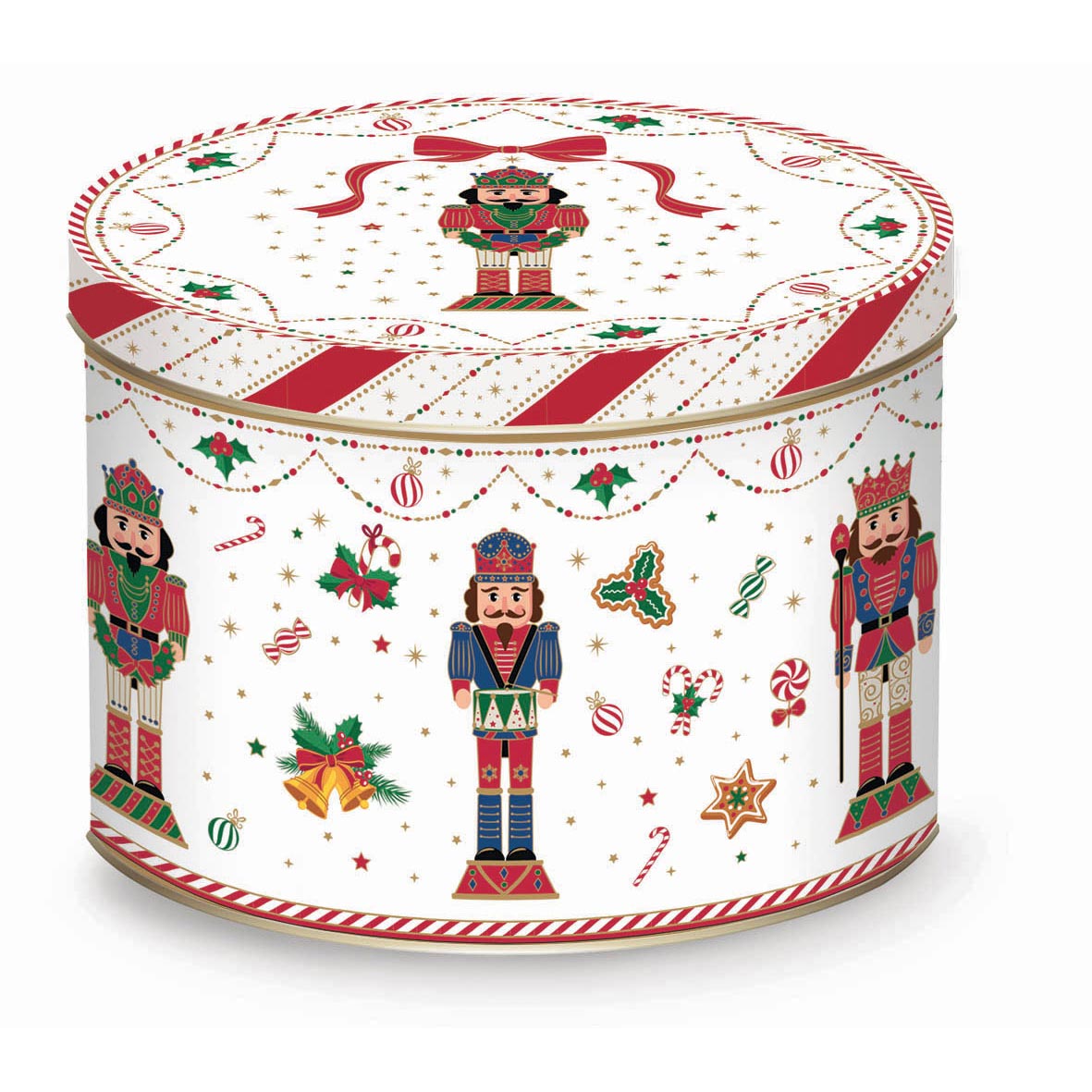 Bögre, csésze Nutcracker Twist karácsonyi porcelán bögre fém díszdobozban