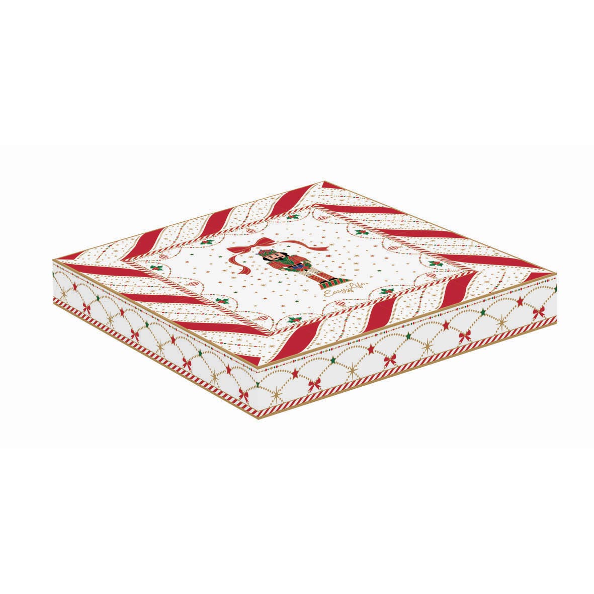 Tálka Nutcracker Twist karácsonyi porcelán csillag alakú tálca