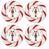 Tányér, étkészlet Nutcracker Twist karácsonyi porcelán desszertes tányér 4 db szett