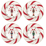 Tányér, étkészlet Nutcracker Twist karácsonyi porcelán desszertes tányér 4 db szett