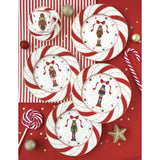 Tányér, étkészlet Nutcracker Twist karácsonyi porcelán desszertes tányér